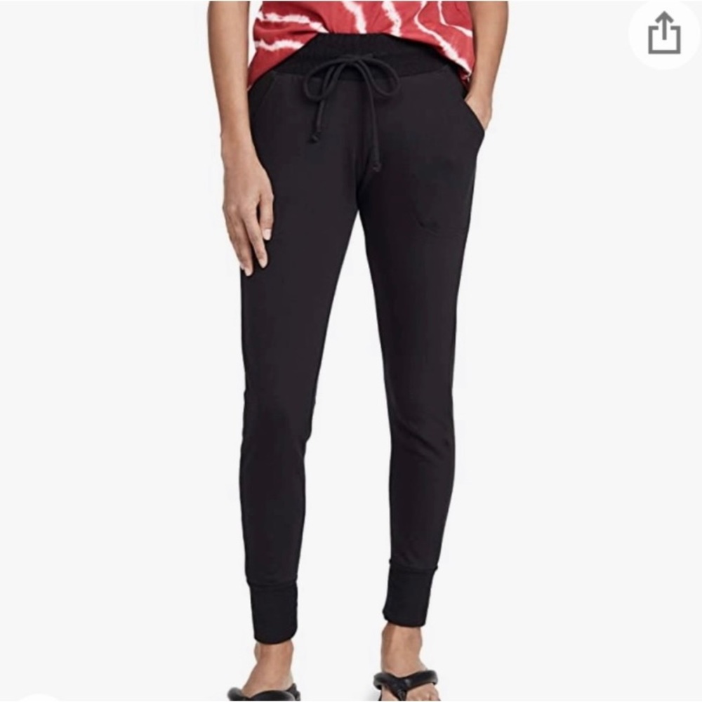 Free People Movement Sunny Skinny Joggers Sweatpants Black Pants Size XL